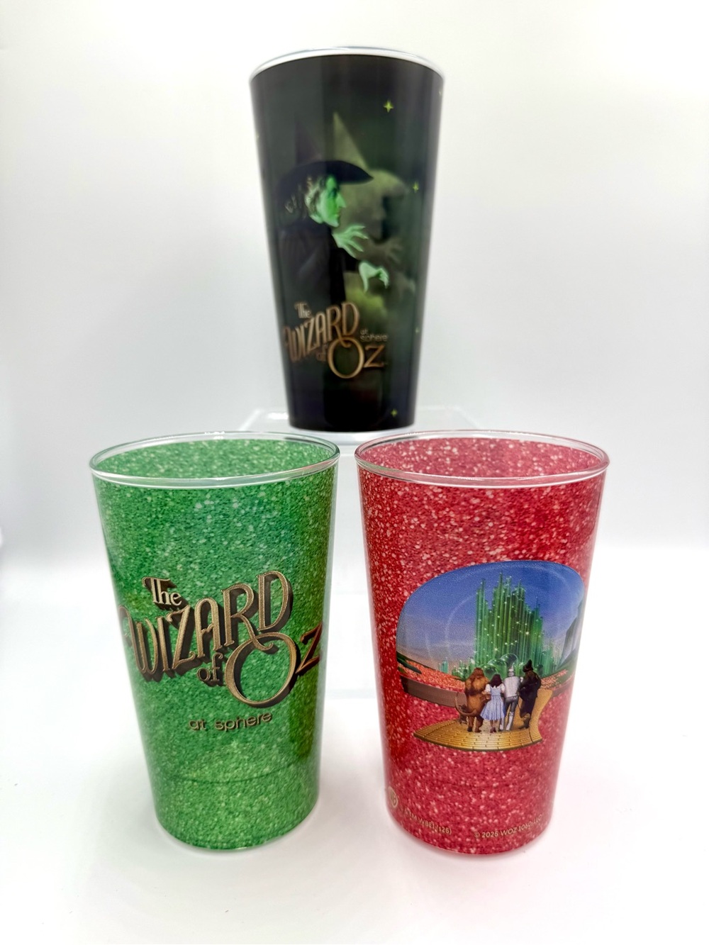 Glitter Tumbler Cup - Green wizard of oz sphere Las Vegas souvenir